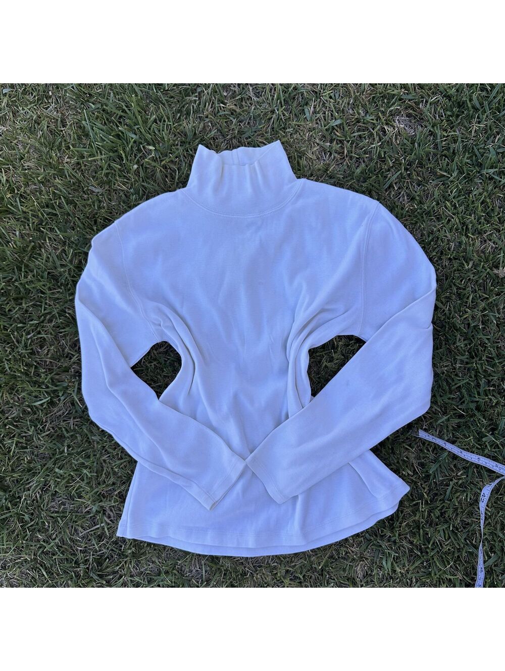 Pendleton 100% Cotton White Turtleneck Long Sleeve | Fall Tops | Basics
